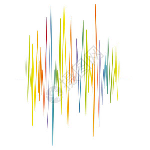 音乐波播放器徽标多彩均衡元素孤图片