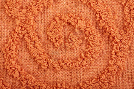 橙色织物和质地概念毛巾布或毛巾织图片
