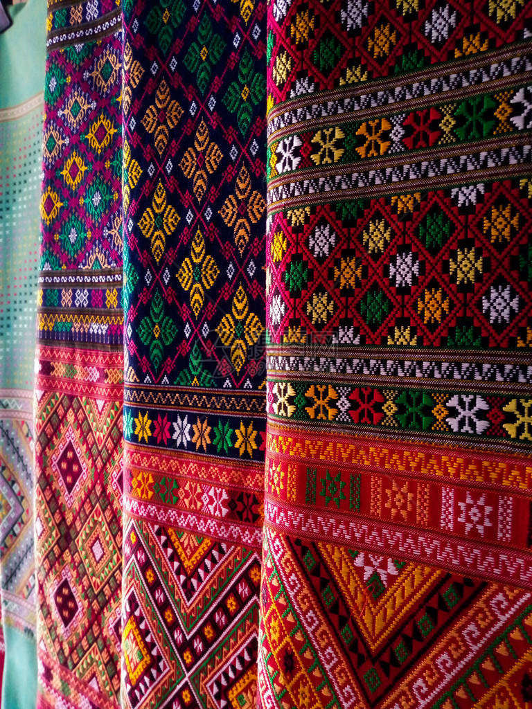 泰国式丝绸织物泰国纺织手图片