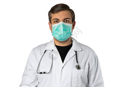 白人男子假扮成白色全身的医生图片
