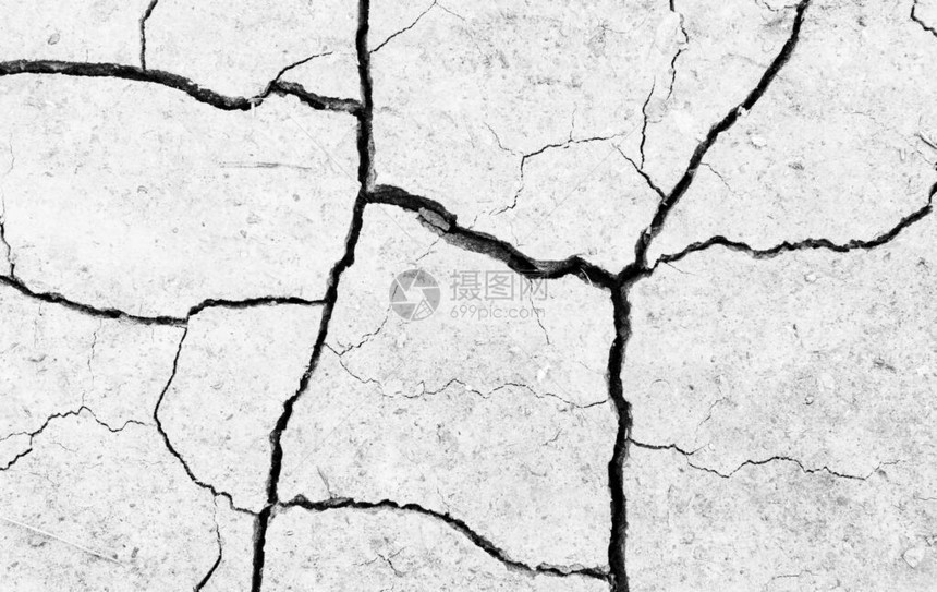 白色干燥和破裂的地面球背景干燥裂隙地面特写地球纹理上的灰图片