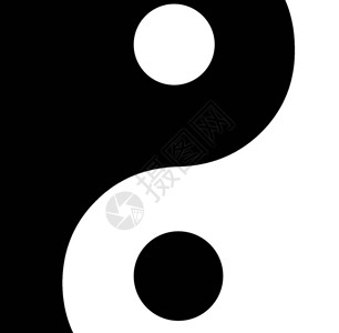 Yin和Yang符号背景图片