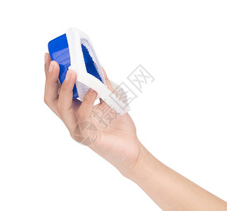 手持式工业呼吸器可防止白色背景上的灰尘图片