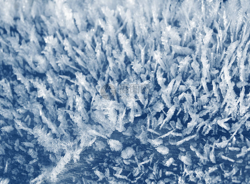 冬季圣诞节背景有晶体雪花冻状形态图片