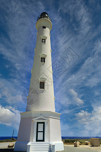 阿鲁巴岛新装修的灯塔背景图片