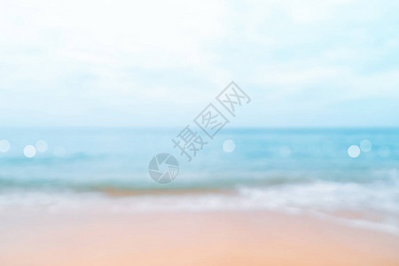 夏季清洁海滩和白色沙子背景图片