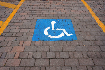 沥青标志停车场残疾人图片