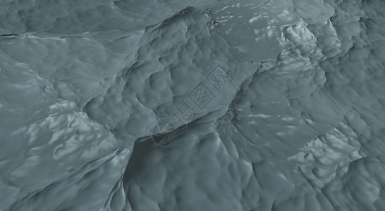 3D插图鸟瞰图以海浪蓝色海浪抽象海洋运动为背景图片