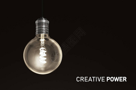创意力量灯泡概念解决方案图片
