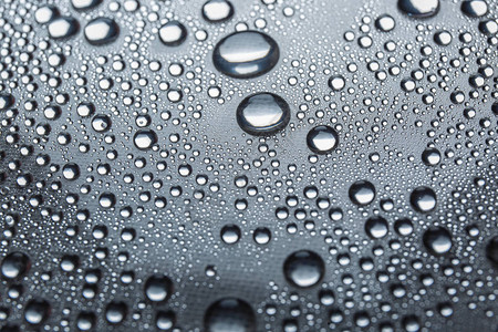 水雨滴或白色背景上的水滴背景图片