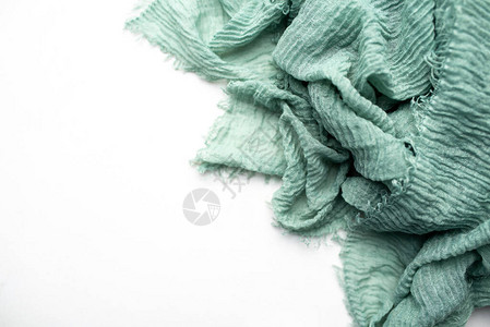 蓝绿色织物背景图片