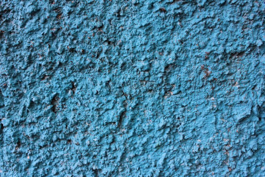 蓝色混凝土墙纹理背景图片