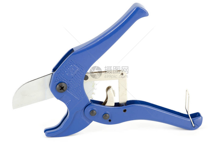 剪聚丙烯管专用蓝色剪刀图片