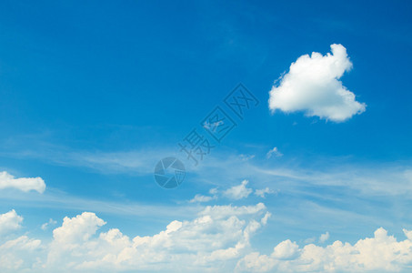 蓝色的白云图片