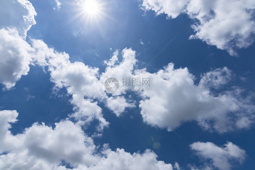 天空和云彩白天太阳背景图片