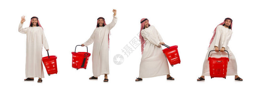阿拉伯男子在白图片
