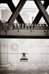 重庆的缆车和长江大桥图片