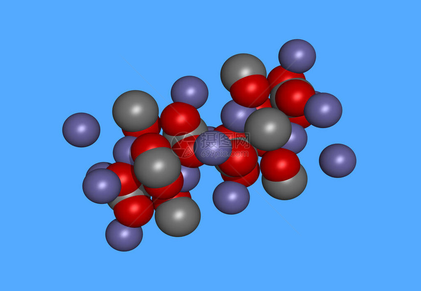 Siderit分子模型与原子图片