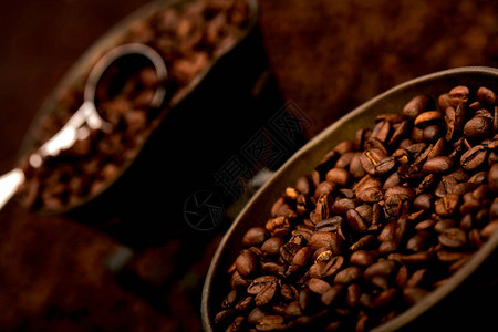 黑咖啡种子清新芳香图片