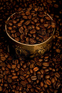 黑咖啡种子清新芳香图片