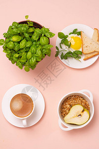 鸡蛋早餐黑咖啡图片