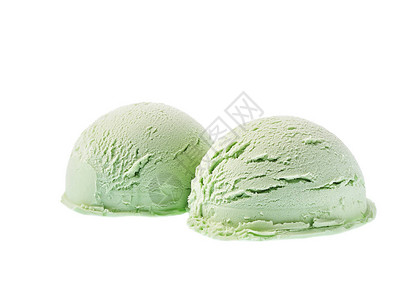 白底对角成分离的冰淇淋两部分皮斯图片