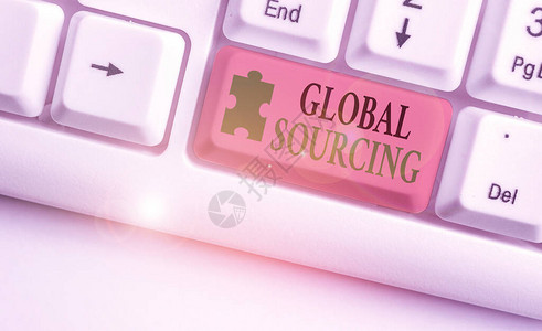 GlobalSourcing跨越国界寻求货物和服务的概念摄影做法从图片