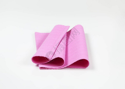 粉色编织棉质餐垫图片