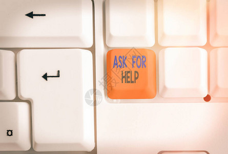商业照片展示提出问题或寻求某人的答案或帮助不同颜色的键盘图片
