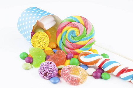 色彩多的棒糖和不同的背景图片