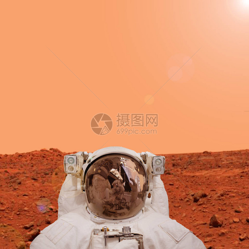 火星地面的宇航员火星任务旅行美国航天局提供的这图片