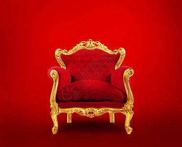 红色和金色扶手椅成功图片