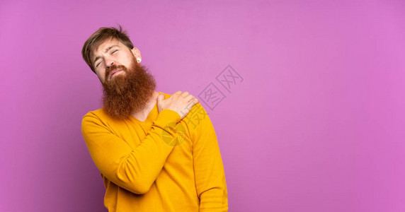 长胡子长胡子与世隔绝的紫色背景有长胡子的红头人因努图片