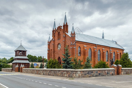 圣安德鲁教堂是白俄罗斯Naroch村图片