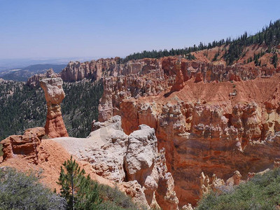 从BryceCanyon公园PonderosaPoint的望中看图片