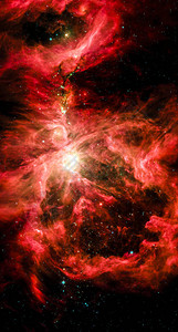 碳原子使用美国航天局望远镜拍摄的星云图像由NASA提供的该图背景