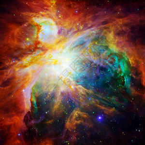 碳原子使用美国航天局望远镜组件拍摄的星云图像背景