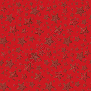 一个无缝的图案红色的圣诞明星图片