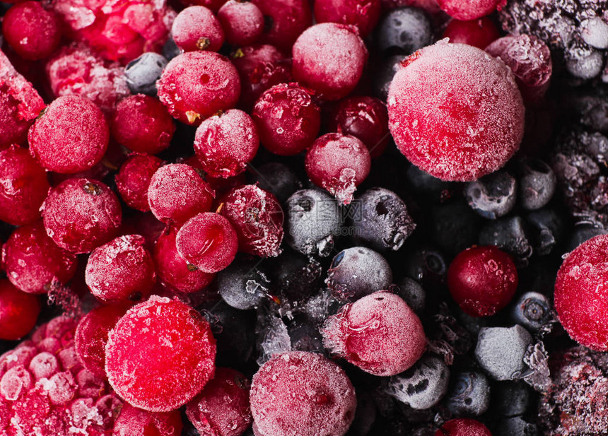冻浆果闭合樱桃草莓图片