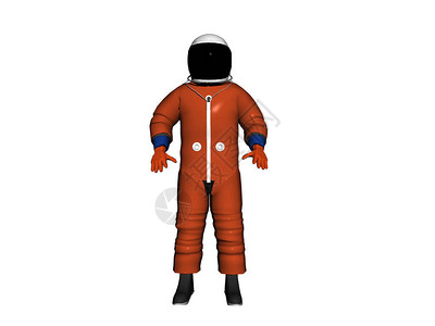 穿着橙色宇航服的宇航员背景图片