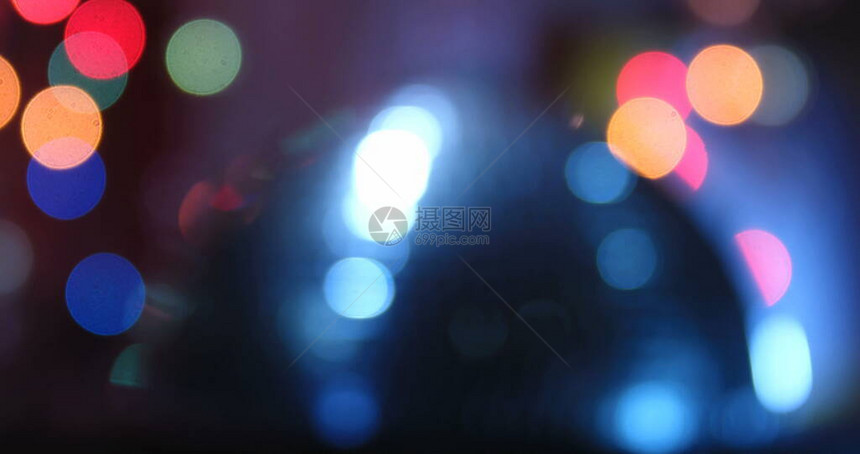 优雅的漏光散景闪烁的灯光软光泄漏迪斯科球镜立方体的彩图片