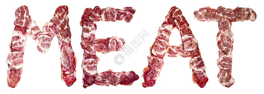 肉类新鲜肉类字母表设图片