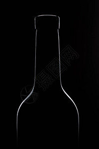 黑色背景的酒瓶剪影低调的背景图片