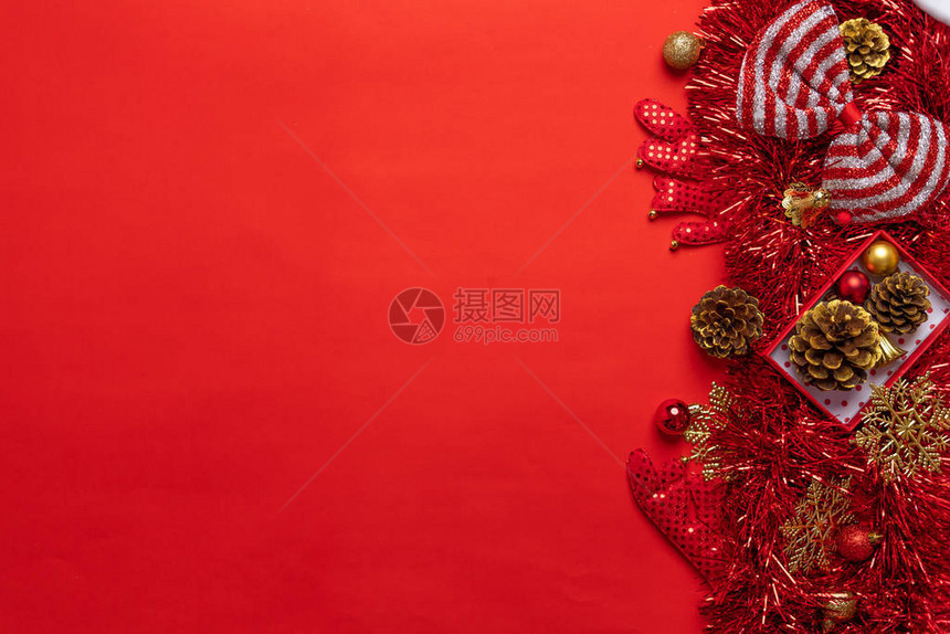 圣诞快乐红的圣诞节装饰品20图片