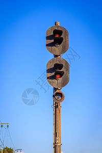 俄罗斯铁路上的交通灯铁图片