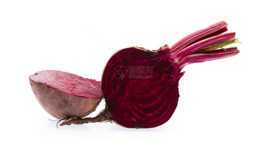 切片Beetroot孤图片