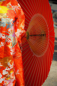红色十二层礼服日本国服背景图片