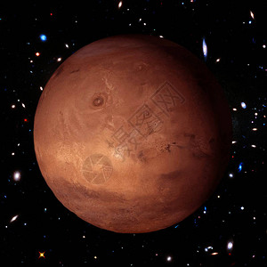 火星整个地球的景象由美国航天局提图片