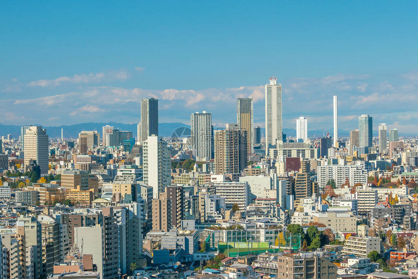 日本东京市下城天际蓝天图片