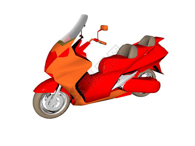在领域的红色摩托车背景图片